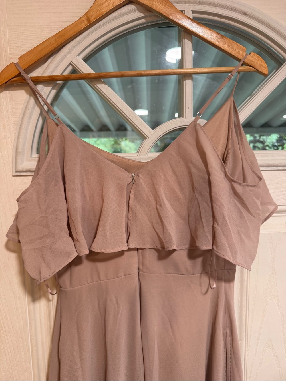 Birdy Grey Mauve One-Shoulder Ruffle Dress
